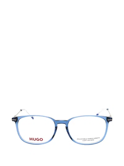 Hugo Boss Round-frame Glasses In Blue