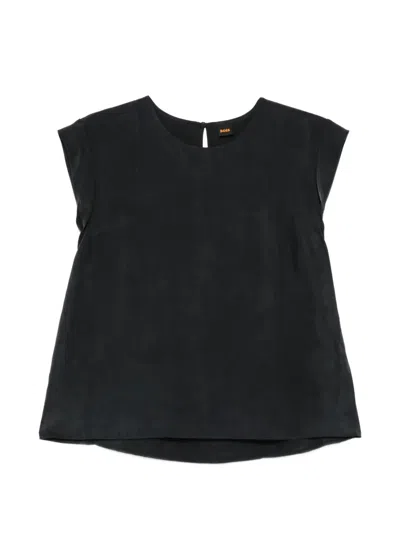 Hugo Boss Round-neck Top In Black