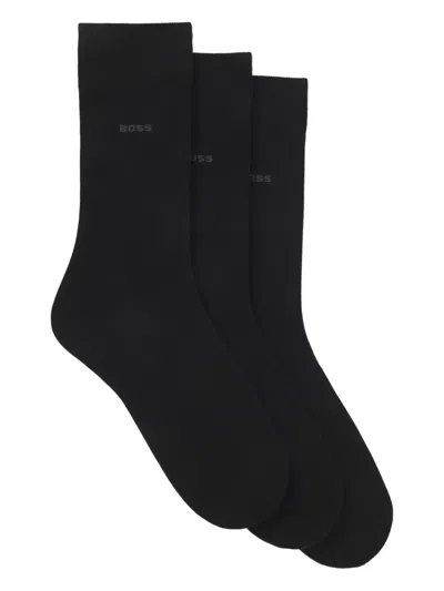 Hugo Boss Rs Uni Cc Socks (pack Of Three) In Black