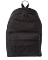 Hugo Boss Rubber Backpack In Black