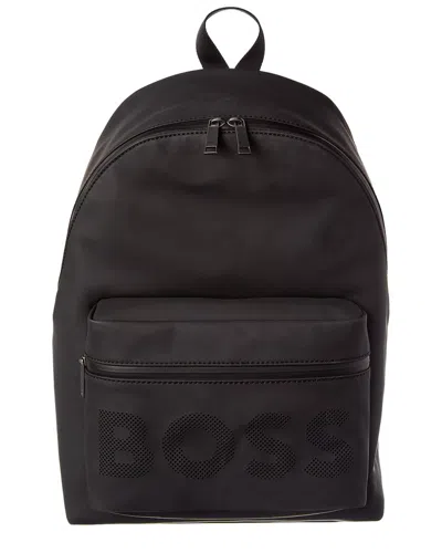 Hugo Boss Rubber Backpack In Black