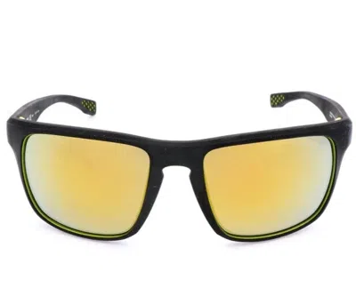 Pre-owned Hugo Boss Rubber Black & Yellow Lens Sunglasses 0800 S Udk - 58 19 130