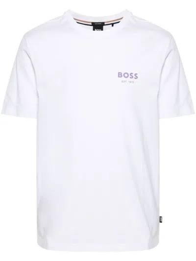 HUGO BOSS RUBBER LOGO COTTON T-SHIRT