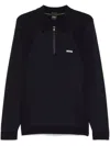 Hugo Boss Zip-up Sweatshirt In 蓝色