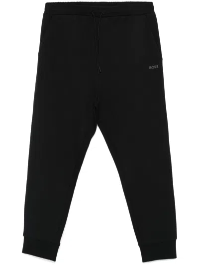 Hugo Boss Rubberised-logo Track Pants In Blue