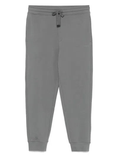 Hugo Boss Rubberised-logo Track Pants In Grey