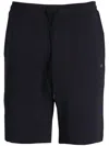 Hugo Boss Rubberised-logo Track Shorts In Black