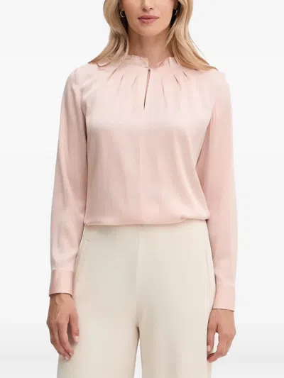 Hugo Boss Ruffled-collar Blouse In Pink
