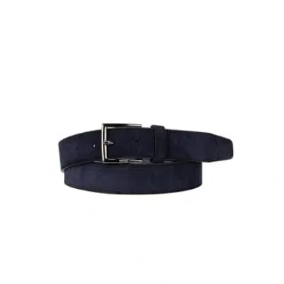 Hugo Boss Rummi-sd Dark Blue Suede Belt 50516832 401