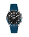 Hugo Boss Runner Chronograph, 44mm In Black/blue