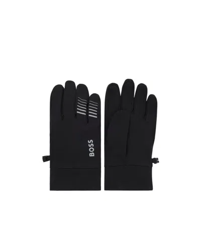 Hugo Boss Running-gloves In Black
