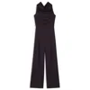Hugo Boss Sablé Jumpsuit With Draped Neckline In Black