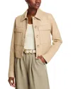 Hugo Boss Regular-fit Jacket In A Cotton Blend In Sand Beige