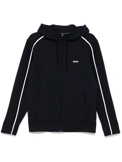Hugo Boss Saggy 1 Full Zip Sweatshirt In Grey