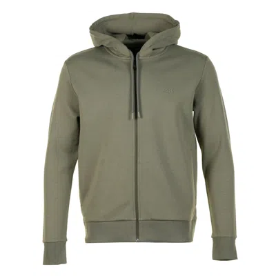 Hugo Boss Saggy Full Zip Hoody 257 Dark Beige In Green