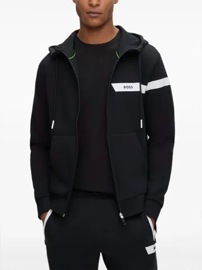 Hugo Boss Saggy Hoodie Sweatshirt In Black