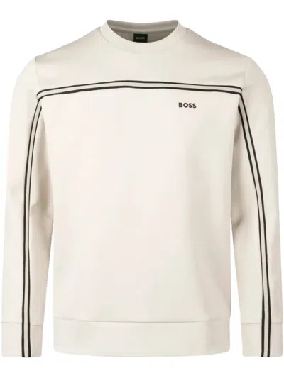 Hugo Boss Salbo 1 "beige" Sweatshirt In Neutrals