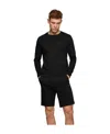 Hugo Boss Interlock-cotton Sweatshirt With Logo Detail And Crew Neckline In Black