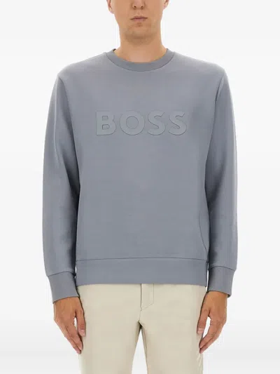 Hugo Boss Salbo Sweatshirt In Gray