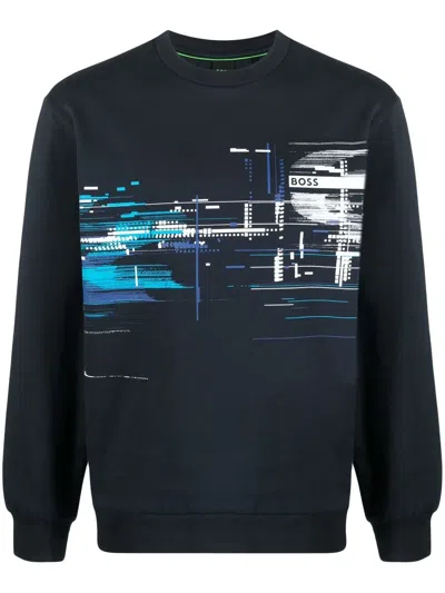 Hugo Boss Salbonic Sweatshirt In Blau