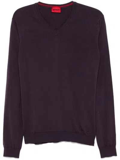 Hugo Boss San Vredo Sweater In Purple
