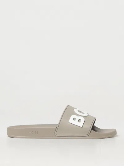 サンダル BOSS Men Sandals Grey 50536835 036 HUGO BOSS Men スライドサンダル - クラシック