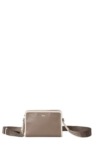 Hugo Boss Sandy Crossbody Bag In Medium Beige