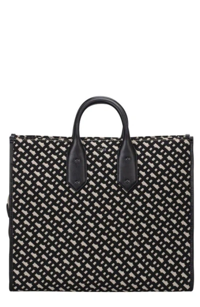 Hugo Boss Sandy Monogram Tote In Dark Blue