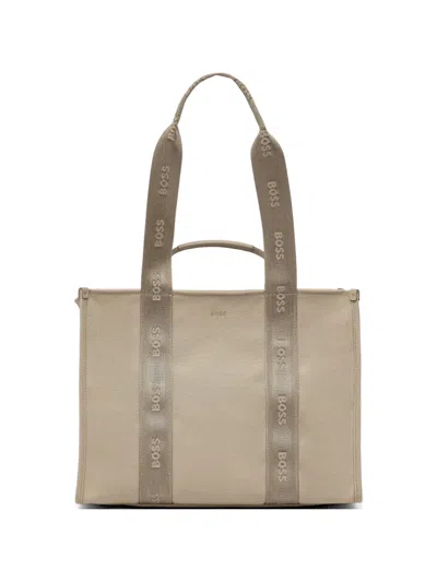 Hugo Boss Sandy Tote Bag In Neutral