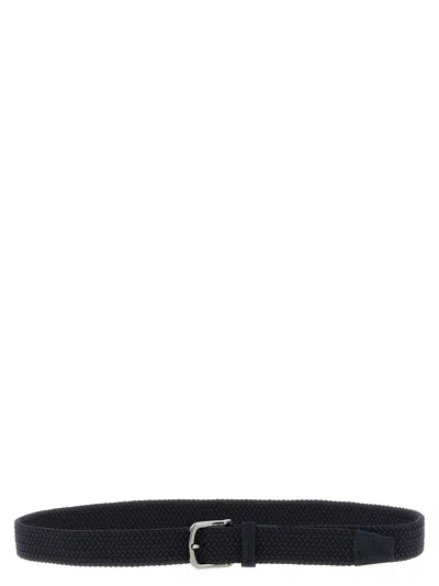 Hugo Boss Sash Belts Blue In Black