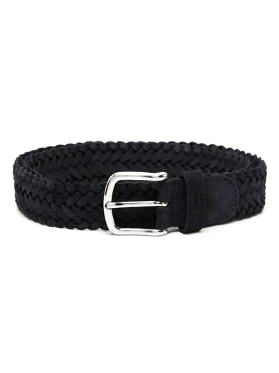 Hugo Boss Sash Suede Belt In Black