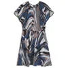 Hugo Boss Boss Swirl Print A-line Dress In Multi