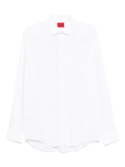 Hugo Boss Satin Shirt In White