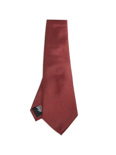 Pre-owned Hugo Boss Satin Silk Tie In Red