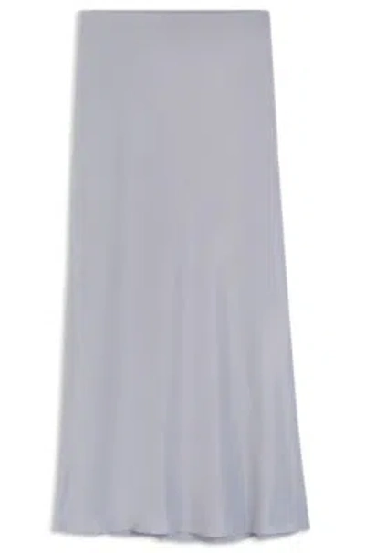 Hugo Boss Satin Skirt In A Regular Fit In Gray