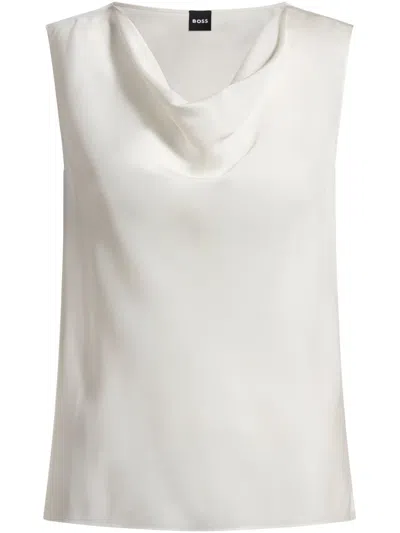 Hugo Boss Satin Top In White