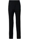Hugo Boss Formal Trousers In Virgin-wool Serge In Dark Blue