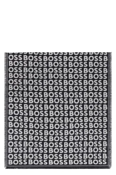 HUGO BOSS SCARF IN VISCOSE JACQUARD