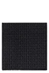 Hugo Boss Scarf Made Of Viscose Jacquard In Black