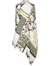 Hugo Boss Scarf-print Sleeveless Blouse In Multicolour