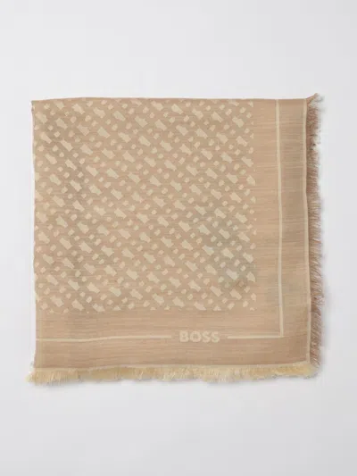 Hugo Boss Scarf Woman Boss In Neutral
