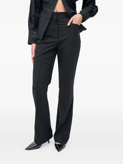 Hugo Boss Seam-detail Trousers In Black