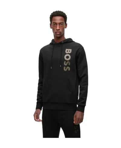 Hugo Boss Seeger Cotton Hoodie In Black