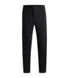 Hugo Boss Seersucker Tailored Trousers In Black
