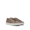 Hugo Boss Selected By Shohei Ohtani Gary Woven-suede Trainers With Hidden Laces In Green