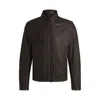 Hugo Boss Boss Leather Jacket In Black