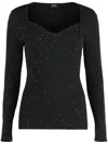 Hugo Boss Boss Viscose Blend Pullover In Black