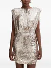 Hugo Boss Sequin-embellished Mini Dress In Gold