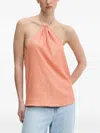 Hugo Boss Sequin-embellished Top In Pink