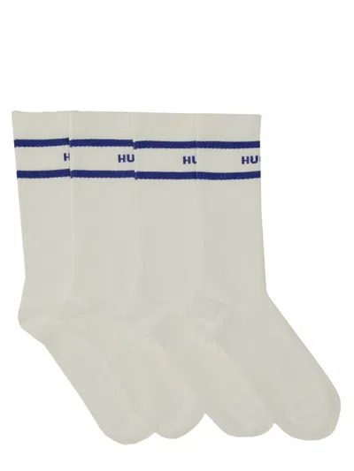 Hugo Boss Set Of Two Socks With Logo In Neutral